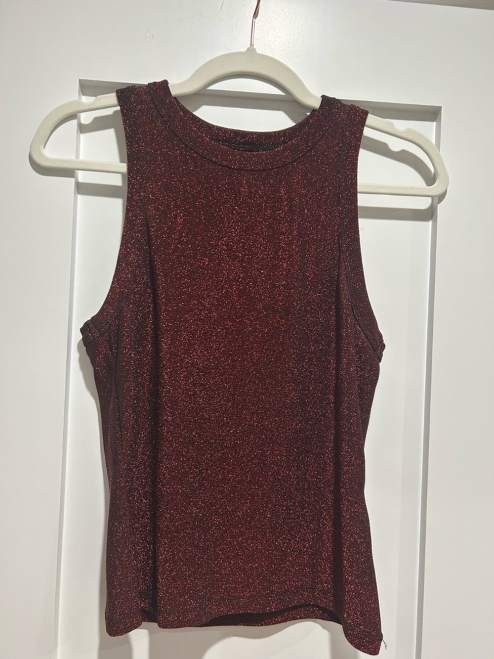 Veronica Beard Sleeveless Sparkle Tank - Wine